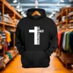 Sweat shirt “White Cross” Hoodie ngr.